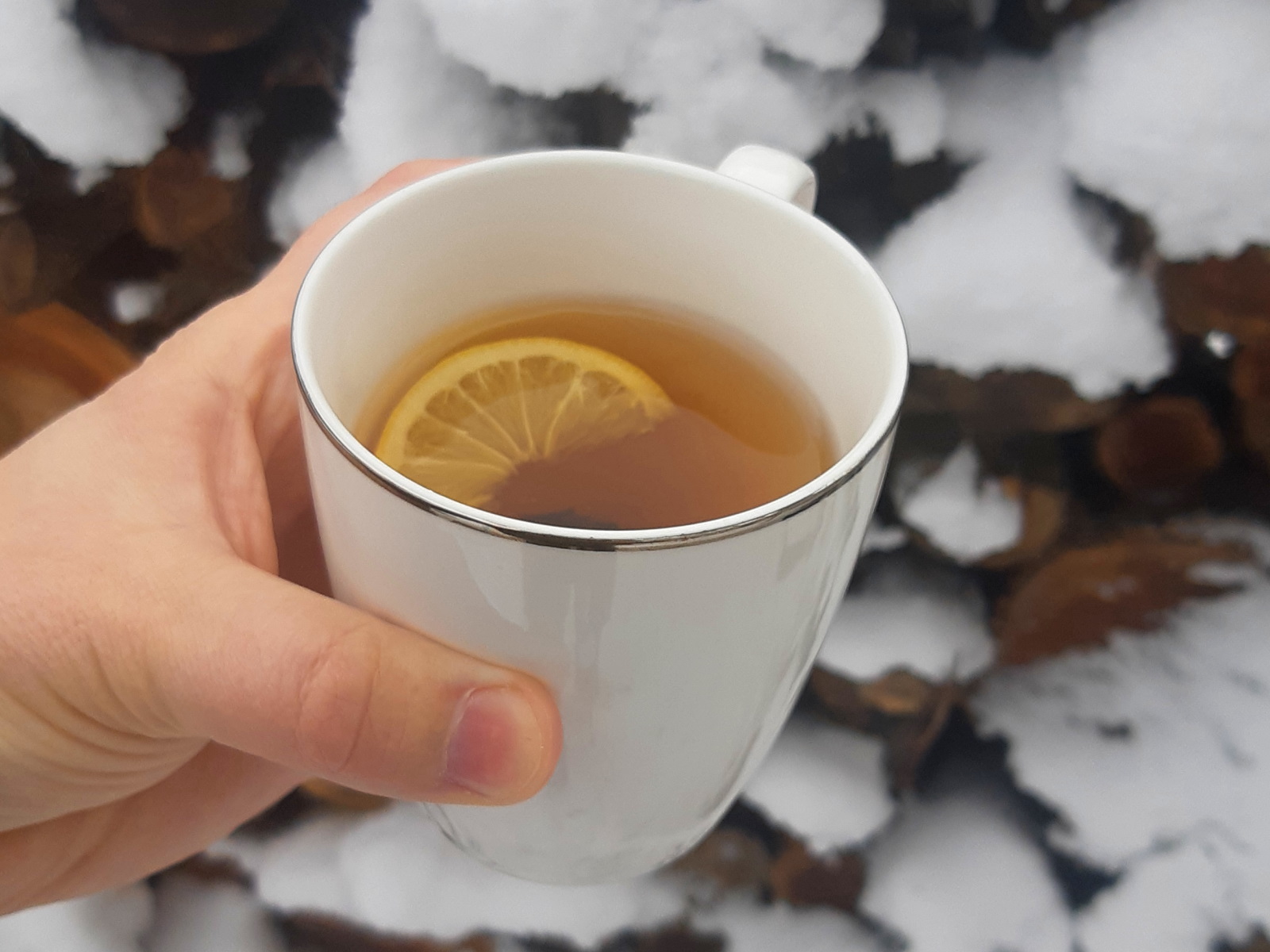 Чай с лимоном зимой